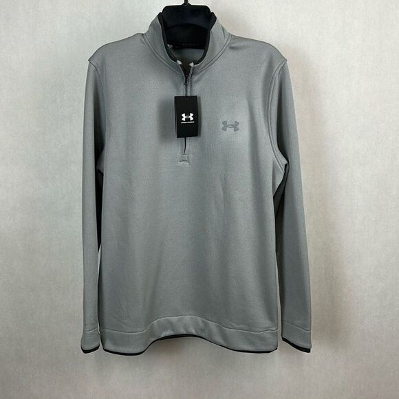 Under Armour UA Storm Sweater Fleece Golf 1/4 Zip Pullover Mens Sz M Gray - Picture 1 of 11
